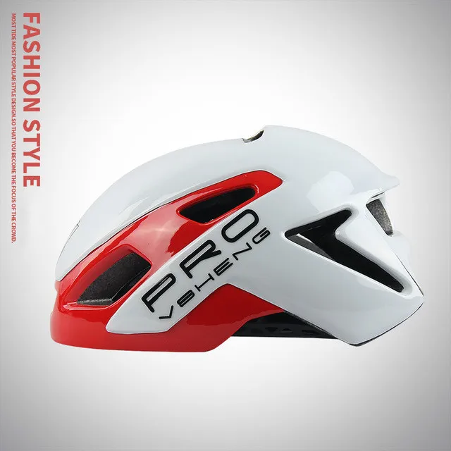 Aero Pro Cycling Helmet Ultralight Fighting Mountain Bike Helmet Road MTB Bicycle Helmet For Man Women 57-62cm - Color: Red