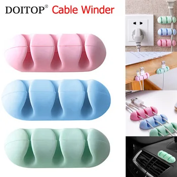 DOITOP 2PCS Cable Winder Organizer Storage Holder Earphone Wire Wrap Cable Charger Cable Holder Clips for Phone Charging Cable