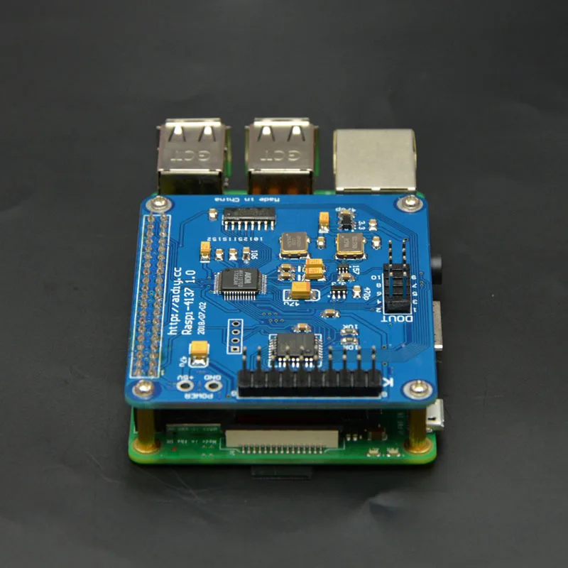 Raspi + AK4137 цифровой сетевой плеер Поддержка I2S сигнала 32bit 384K DSD256 DOP до DSD/I2S для Raspberry