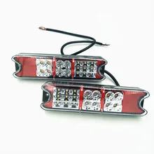 1 Pair LED Tail Lights 12V Forklift Truck Trailer Rear Stop Brake Turn Signal Reverse Lamp 1 pair 21w halogen lamp truck tail lights for 12v jeep compass suv car rear fog lamp