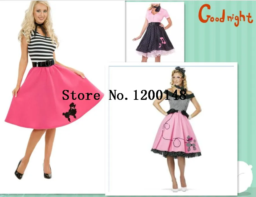 womens 50s style cute poodle skirt grease halloween dance costume womens plus size 6xl 1950s 50s - Greece Halloween Costumes womens 50s style cute poodle skirt grease halloween dance costume womens plus size 6xl 1950s 50s - Greece Halloween Costumes