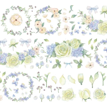 

1 PC Flower Back To Shadow Washi Tape Stationery Decoration Paper Papelaria