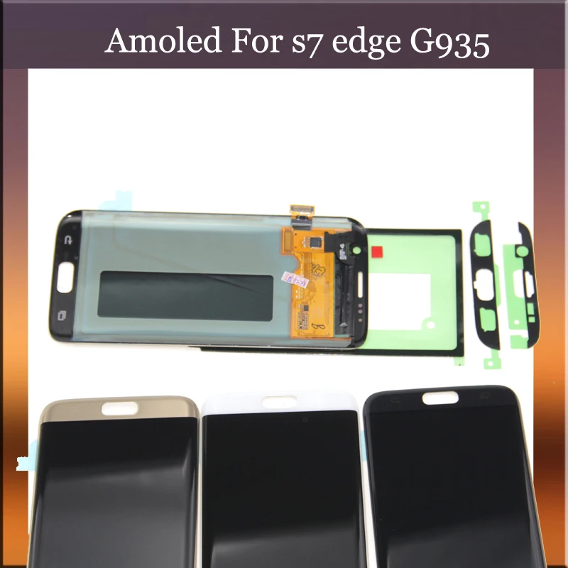 Для Samsung S7 edge G935F G935A G935FD ЖК-дисплей с сенсорным экраном дигитайзер 5 ''Супер AMOLED