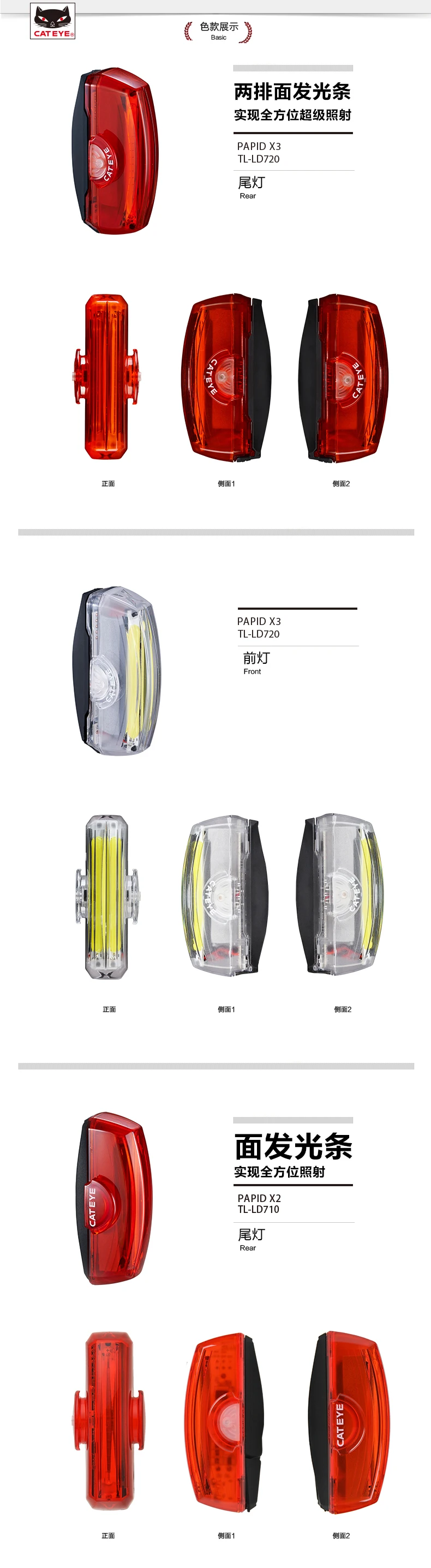 Sale CATEYE TL-LD710-R Rapid X2 Bicycle Safety Light for Rear from Japan 7