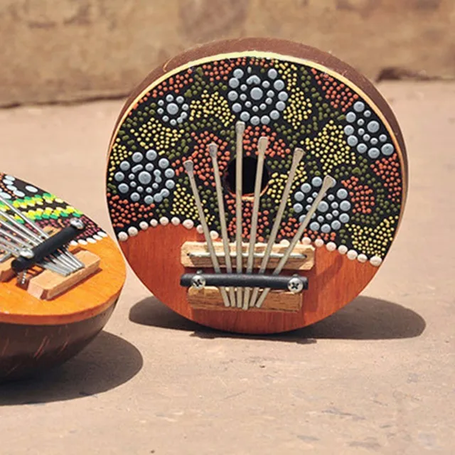 Coconut Shell 6 Key Kalimba African Mbira Finger Thumb Piano Percussion Keyboard Musical Instruments Kalimba