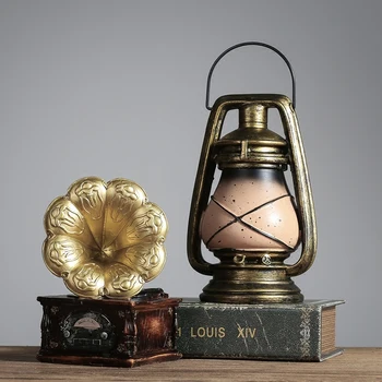 

Retro kerosene lamp furnishings home decoration Nostalgic Figurines horse light ornaments porch wine cabinet decoration