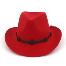 6 цветов Jazz Fedora Sunhat для мужчин и женщин фетровые шапки резинка с тесьмой западная ковбойская шляпа черная Трилби Bowler шляпа для унисекс AE0001
