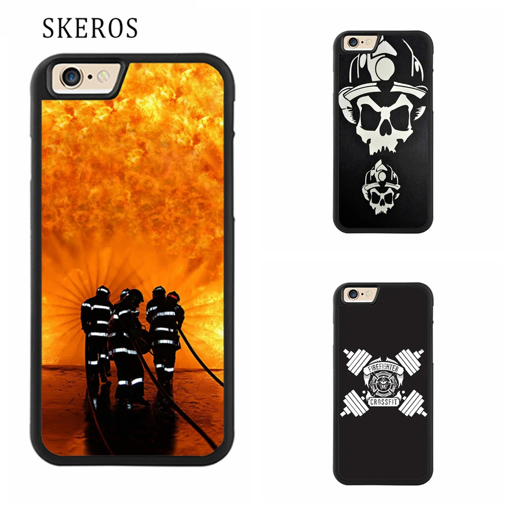 SKEROS Firefighters bomberos Protective cover phone case for iphone X 4 4s 5 5s 6 6s 7 8 plus #qq132 |