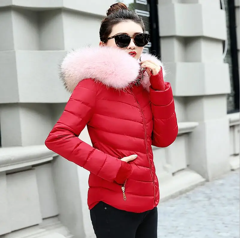 warmest winter coats for women Female Warm Winter Jacket 2020 Fashion Women Hooded Fur collar Down Cotton Coat Solid color Slim Large size Female Coat Leather Jackets Coats & Jackets