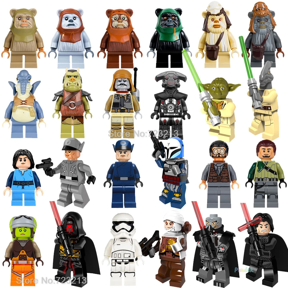 

Ewok Warrior Figure Yoda Coleman Trebor Logray Tokkat Dengar Bounty Hunter Gamorrean Paploo Teebo Building Blocks Toys