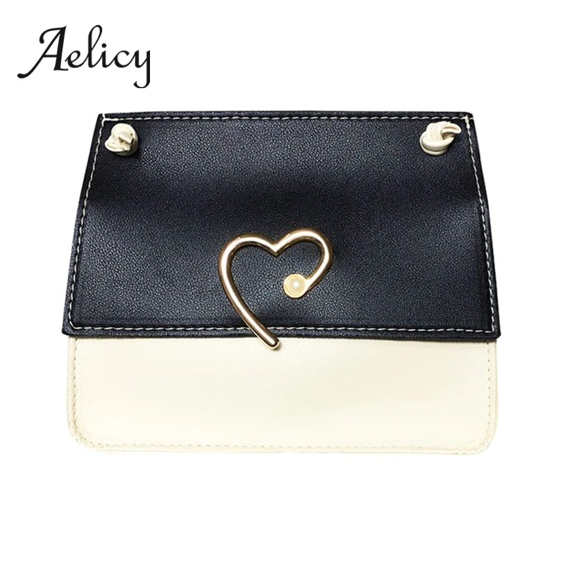 Aelicy Women Casual Messenger Bag Patchwork Color Sling Shoulder Bags Female High Quality Leather Flap Small Square Makeup | Багаж и сумки