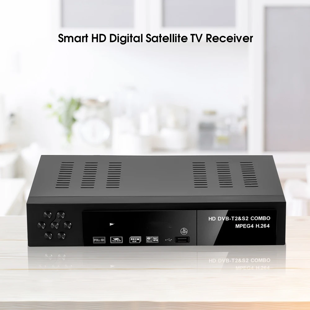 Kebidumei GoodSignal EU Plug Умный Цифровой спутниковый ТВ приемник Поддержка приема DVB-T2 и DVB-S2 двухсигнальная приставка