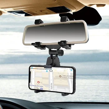 

GPS Universal Auto Car Rearview Mirror Mount Stand Holder Cradle For Cell Phone