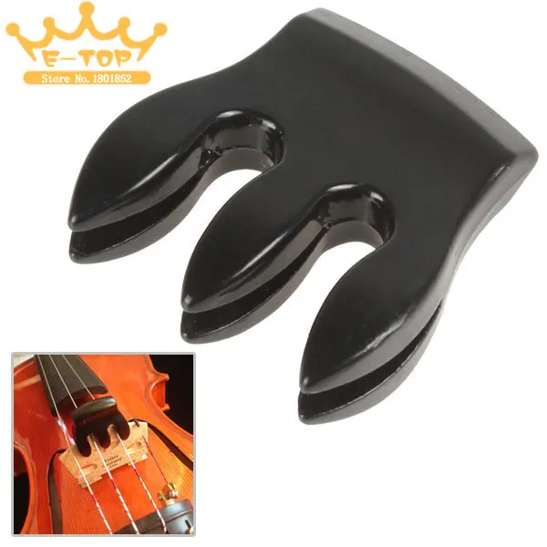

3 Prong Practical Metal Black Violin Mute Silencer Violin Parts Accessories