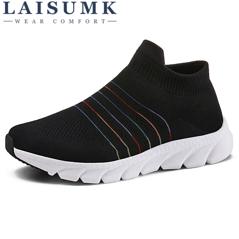 

LAISUMK Women Shoes 2019 New Arrivals Fashion Tenis Feminino Light Breathable Mesh Shoes Woman Casual Shoes Women Sneakers