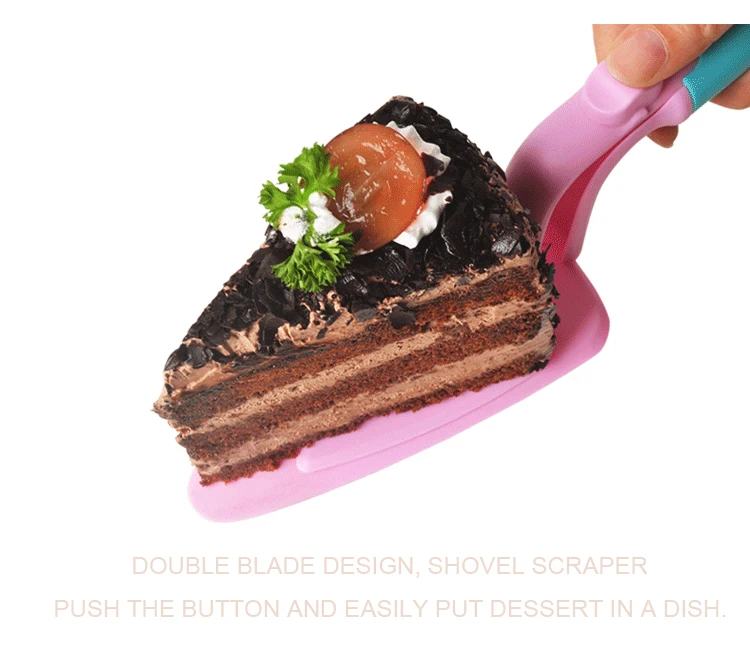 Pink Plastic Cake Spatula Simple And Easy To Use Cake Cut Heat Resistant Kitchen Cake Spatula