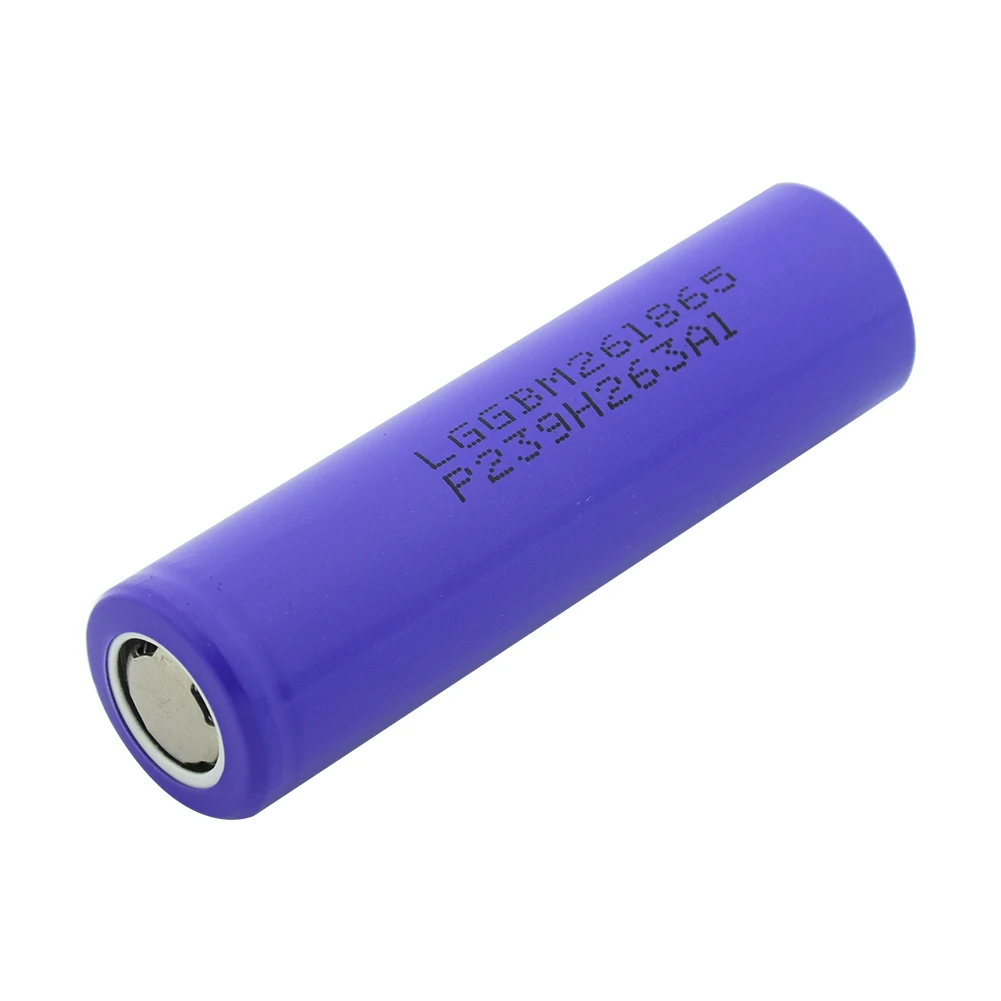 

1/2/4/6/8/10 Pcs New 3.7V Purple Flat 2600mAh 18650 Lithium Battery 3.7 Volt M26 18650 High Drain 10a Output Li-ion Bateria