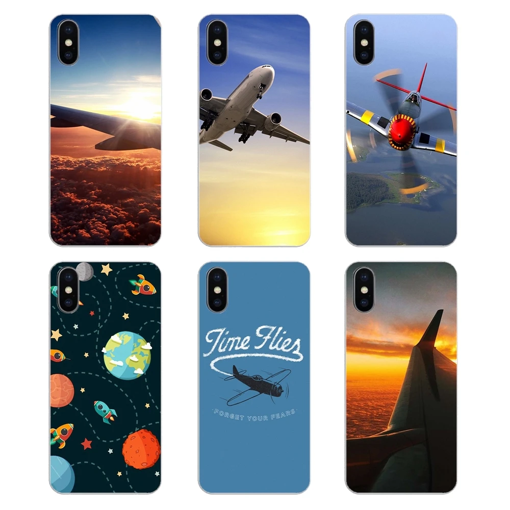 For Sony Xperia Z Z1 Z2 Z3 Z5 compact M2 M4 M5 E3 T3 XA Aqua LG G4 G5 G3 G2 Mini Phone Covers Airplane At Sunrise aircraft plane |