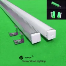 15 шт./Партия 1 м 90 Угловой алюминиевый профиль для 5050 светодиодной ленты, молочный/Прозрачный чехол для 12 мм полосы, бар свет с фитингами