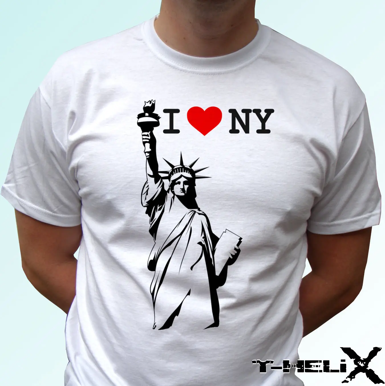 Я люблю Нью-Йорк-белая футболка Топ США NY Мужская Женская для маленьких детей