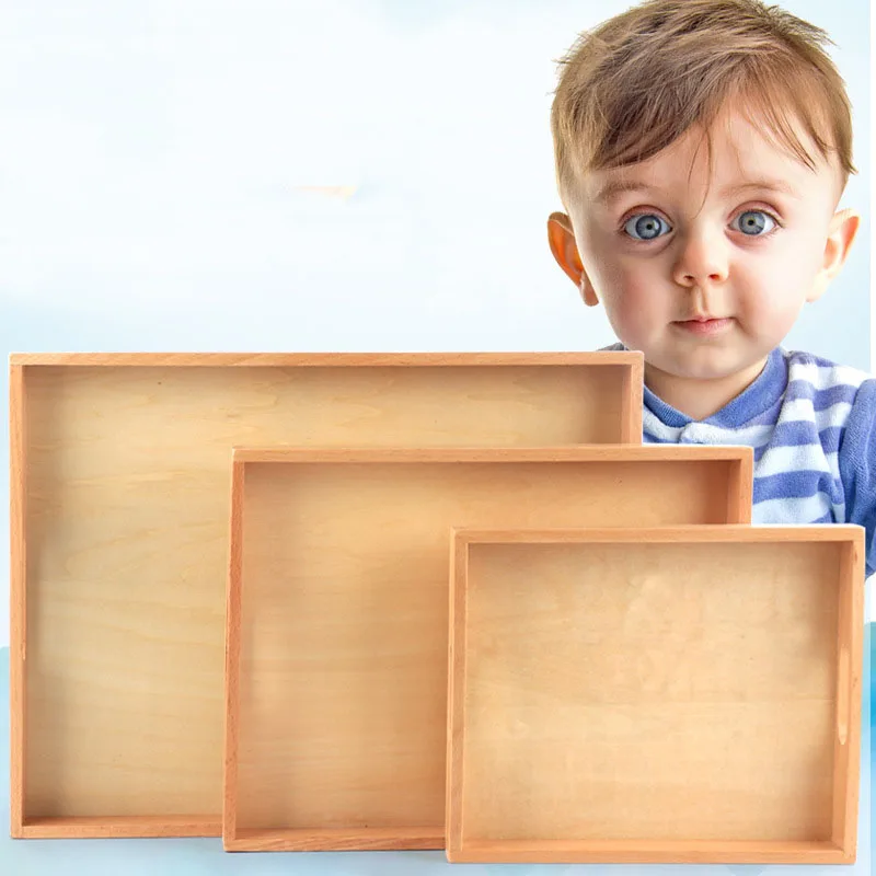 

2019 New Arrival Baby Montessori Materials Wood Toy Wood Small Tray Toys Teaching Receives Pallet Early Education Preschool Toys