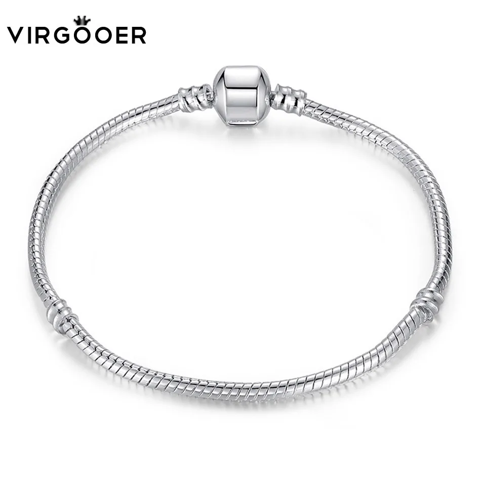 

Virgooer High Quality 17-21Cm Snake Chain Link Bracelet Fit Pandora Beads Bracelet European Charm For Women Diy Jewelry Making