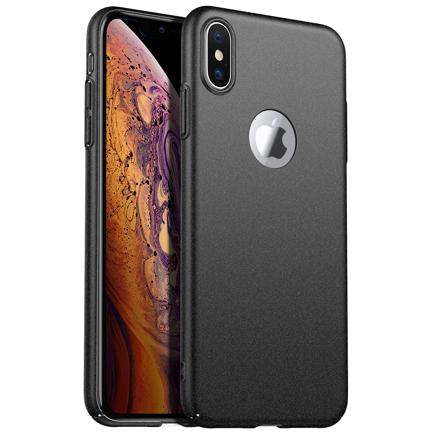 Для iPhone XS Max X XR чехол, ультратонкий минималистичный тонкий защитный чехол для телефона задняя крышка для iPhone 8 7 6s Plus - Цвет: Scrub Black