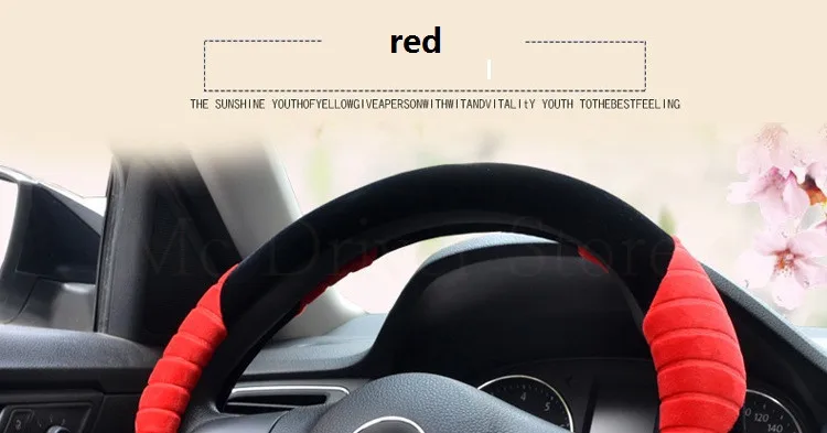 Cobertura de Volante de Pelúcia Capas de Rodas de Automóvel Transporte da Gota Inverno Cores Pele Carro Volante Case 35 - 36 37 38 39 40 cm 6 14 pelúcia pele carro volante capas de rodas