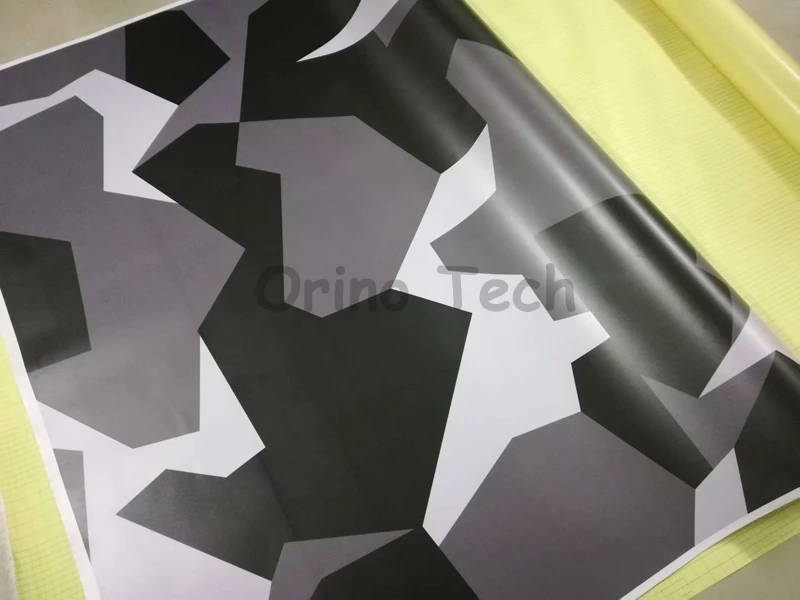 Black Grey White Vinyl Film Wrap-1