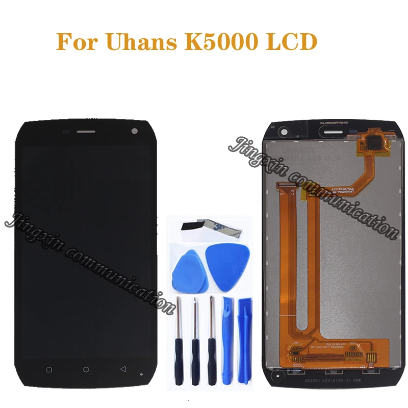

5.0 inch original Uhans K5000 LCD + touch screen component digitizer replacement for Uhans K5000 screen LCD monitor free tool