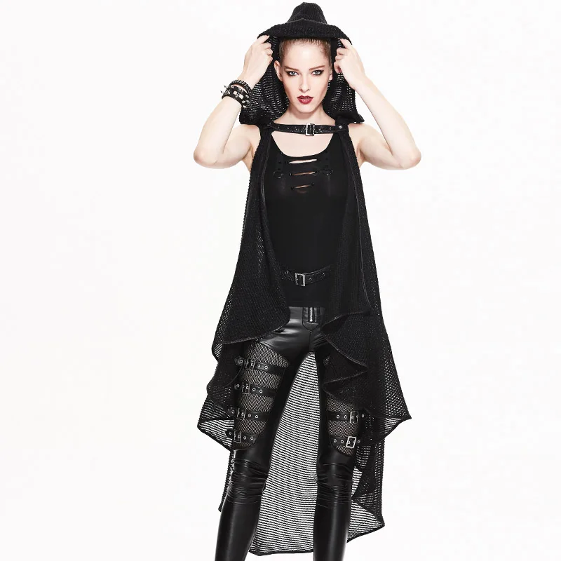 Devil Fashion Gothic Female Asymmetric Hooded Cape
