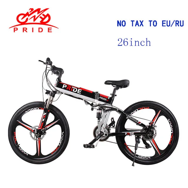 PRIDE Электрический велосипед 20 дюймов складной электрический велосипед 48V12. 5A аккумулятор 500 Вт Мотор 7 скоростей Электрический велосипед Горный и Снежный мощный велосипед - Цвет: 26inch