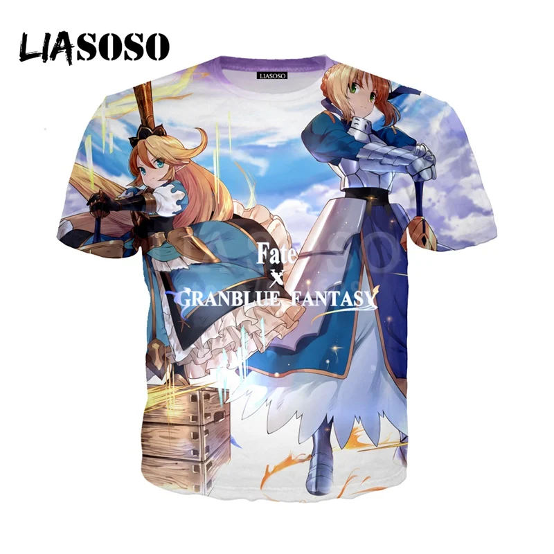 

LIASOSO NEW Anime Fate Grand Order Kawaii Tees 3D Print T shirt/Hoodie/Sweatshirt Unisex Cute Cosplay Good Quality Tops G1038