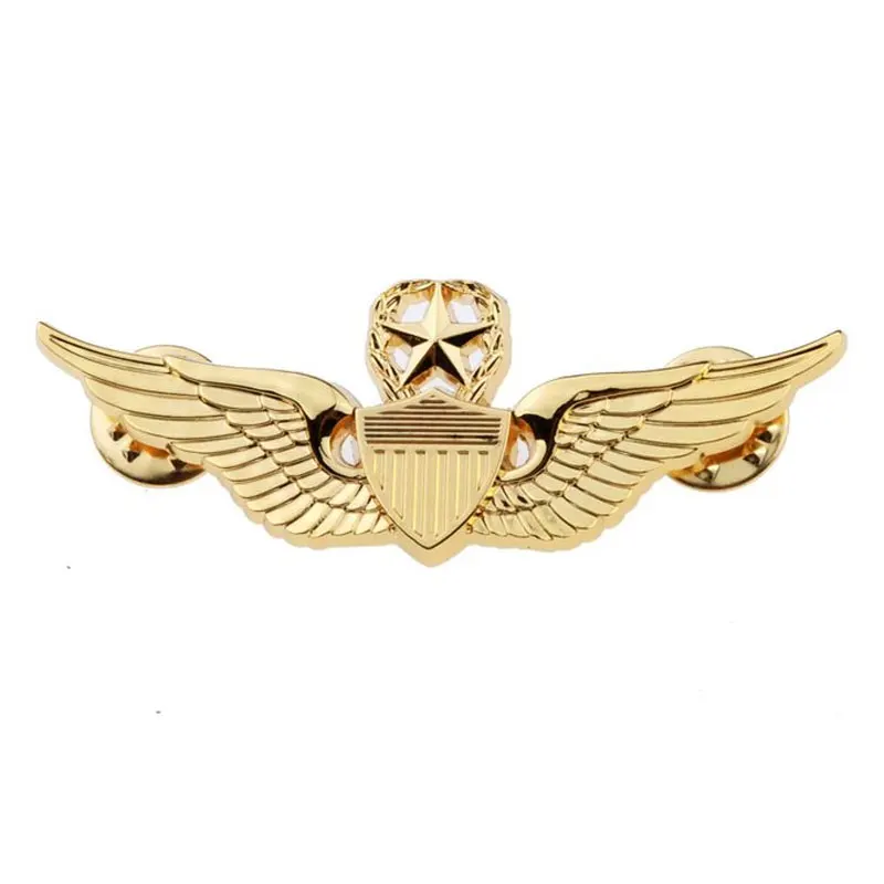 Классические мужские броши, винтажные крылья USAF Второй мировой войны, военный пилот, металлические крылья, металлический значок на булавке, армейские фанаты, ностальгические сувениры - Окраска металла: as show
