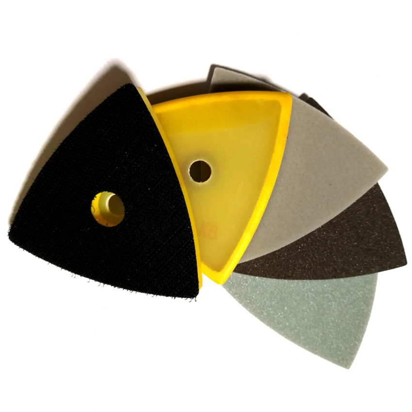 1pc Pneumatic Triangle Sander Pad Backing Pad with Center Hole 80*80