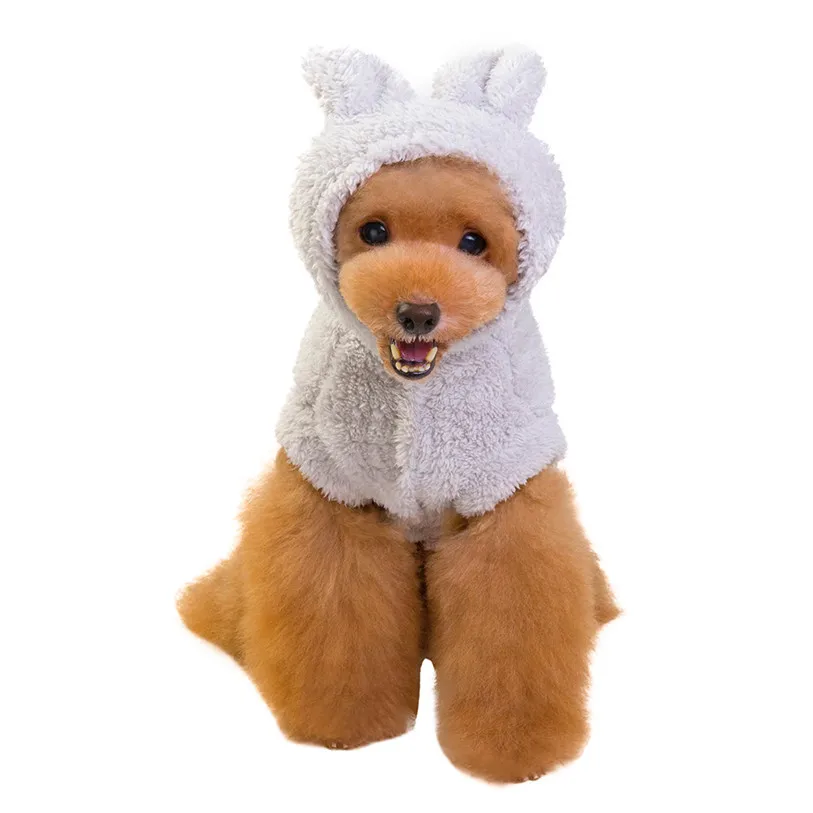 Classic Dog Clothes Puppy Bear Ear Hooded Pet Jacket Coat Winter Dog Clothes Sweater Clothing For Small Dogs Chihuahua #F#40NV2 (9)
