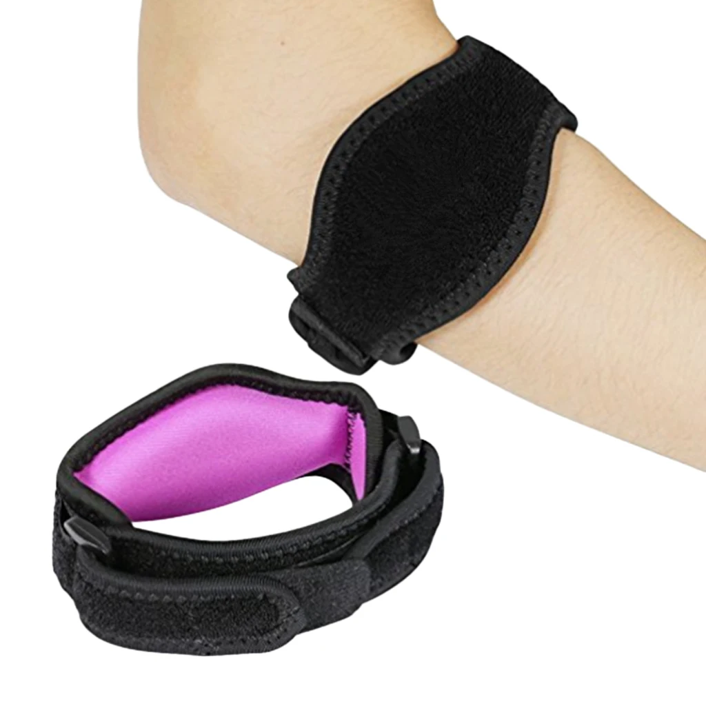 1 Pair  Elbow Support Strap Wrap Band - Neoprene Brace with Compression Pad - Tennis Golfers Elbow Rowing Wrist Sweatband