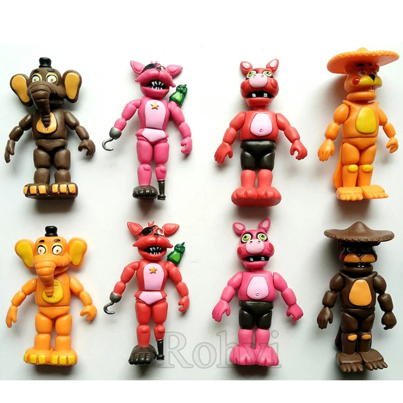 Экшн Фигурка пять ночей у Фредди из ПВХ 6 шт./лот 10 5 см кукла FNAF Бонни Фокси фазбер