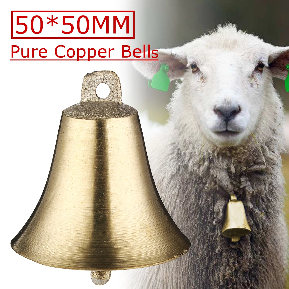 

1PCS Sheep Copper Bells Livestock Animal Husbandry Copper Bells Sound Loud Brass Bell Cow copper Bells Loud Crisp Pread Farther