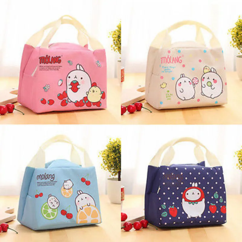 Childrens Kids Lunch Bags Insulated Cool Bag Picnic Bag School Lunchbox