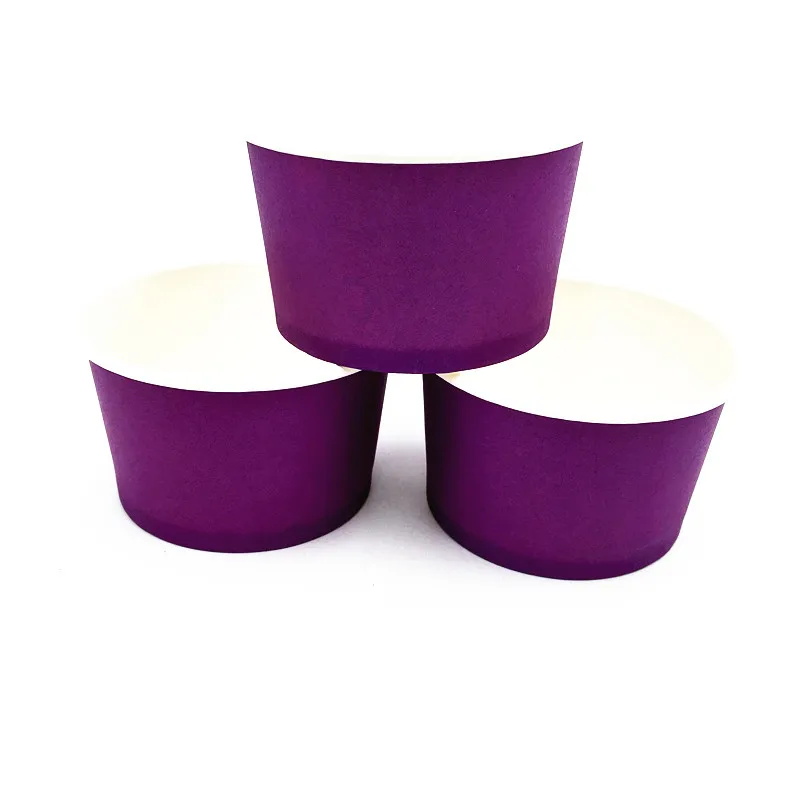50 шт./лот сплошной цвет Мороженое чашки дети день рождения сувениры обычный цвет Мороженое чашки с днем рождения, вечеринок - Цвет: purple