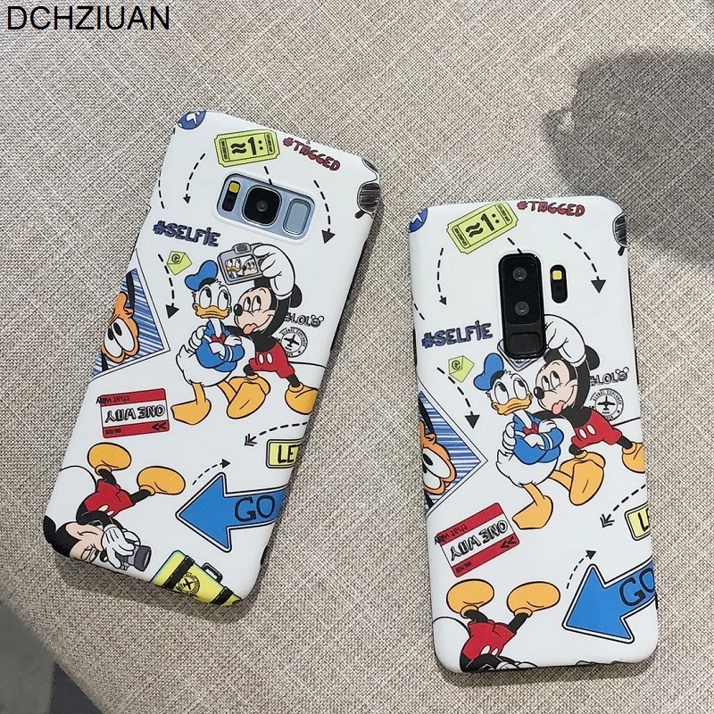 

DCHZIUAN Cute Cartoon Mickey Phone Case For Samsung Galaxy S8 S8plus S9 Plus Note 8 Note 9 Case Soft Back Cover Cases