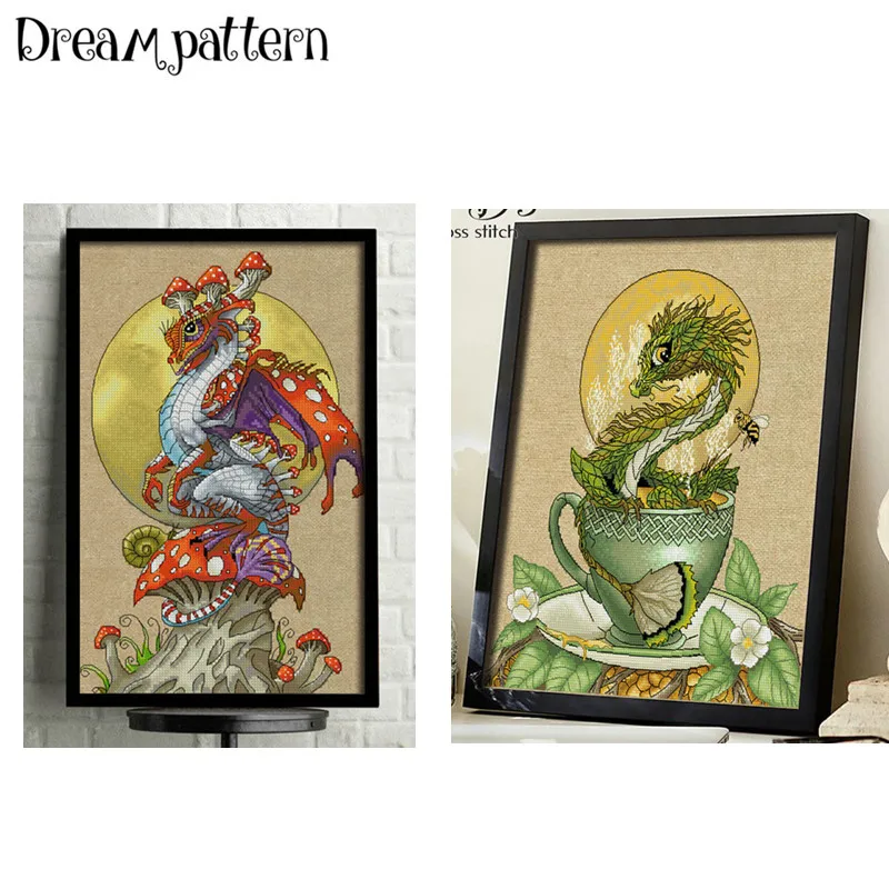 Набор для вышивки крестом динозавр дракон 14ct 11ct|handmade needlework|embroidery diycross stitch kits |