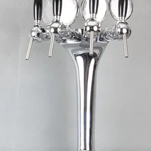 Высокое качество дешевая цена PVD латунь 4 смесители Snakey форма пивная башня, золотые 4 пивные линии пивная колонка, барная стойка