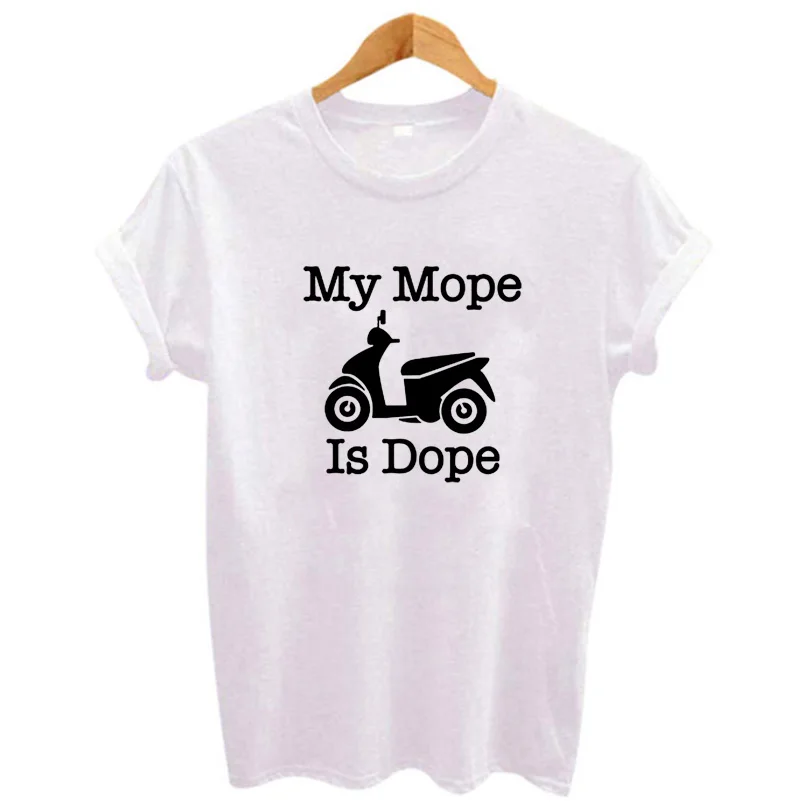 Милая женская летняя повседневная футболка Femme футболки с милым принтом My Mope Is Dope