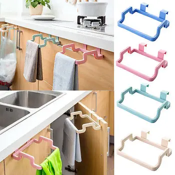 

Faroot Home organizer Hanging Kitchen Cabinet Door Trash Rack Holder Storage Holders Garbage Bags Support