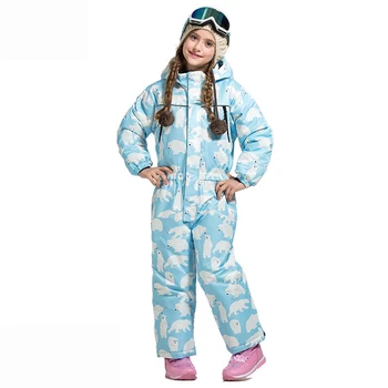 

2020 Boys Girl jumpsuit children Ski Suit Waterproof Windproof Ski Snowboard Outdoor Warm Kid Sets One-piece Children Clothing