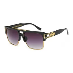 Classic Luxury Glamour Fashion Sunglasses - Mirrored Retro Vintage Square Designer Shades (MERCELYN)