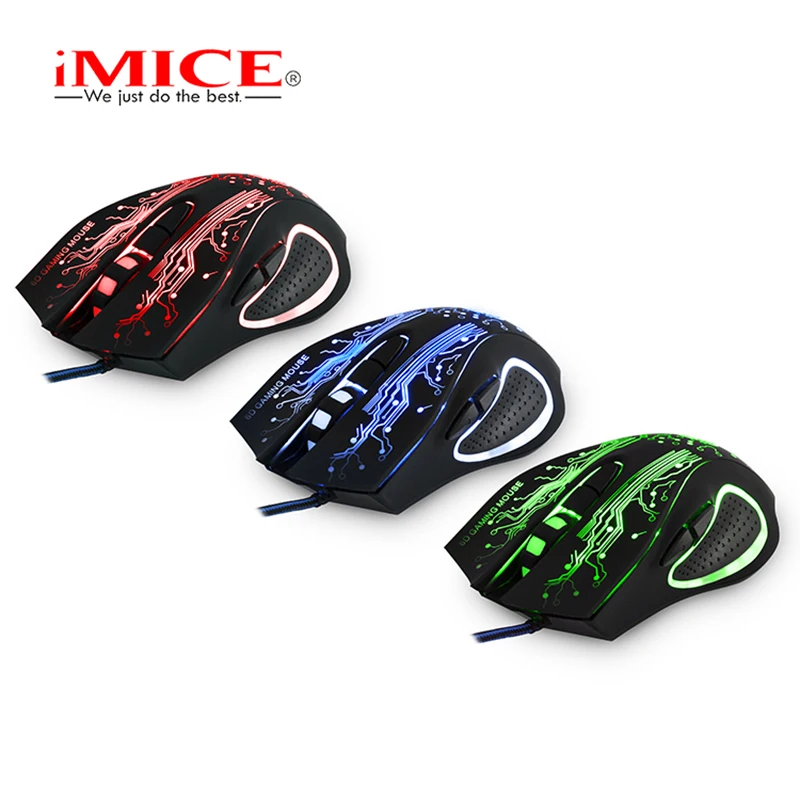 iMICE 6 Keys Wired Gaming Optical Mouse X9 Desktop Computer Laptop Mice for LOL Dota Optical Profes