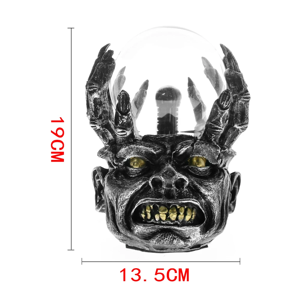Коготь, держащий череп, плазменный шар, лампа, волшебное креативное освещение, поделки из резины череп, праздничные украшения, подарки